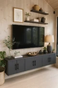 Holmgård tv-bord, dempet sort